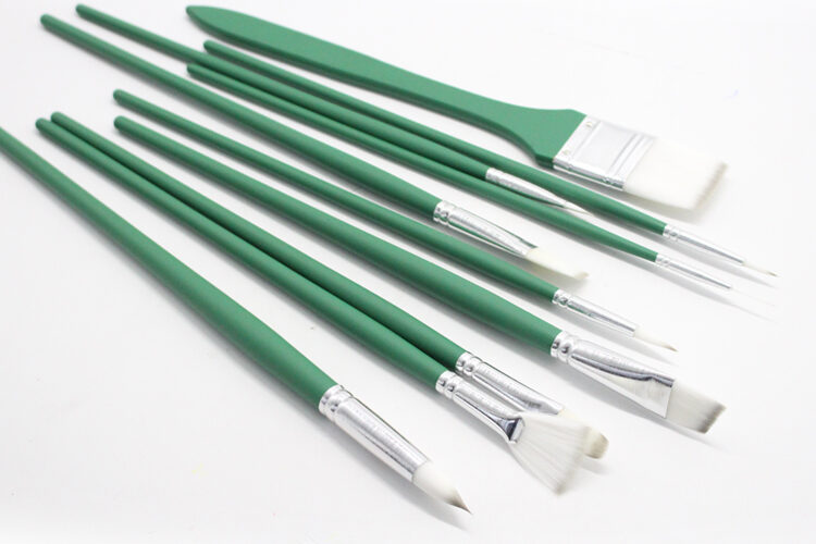 20 Green artist paint brush (1)