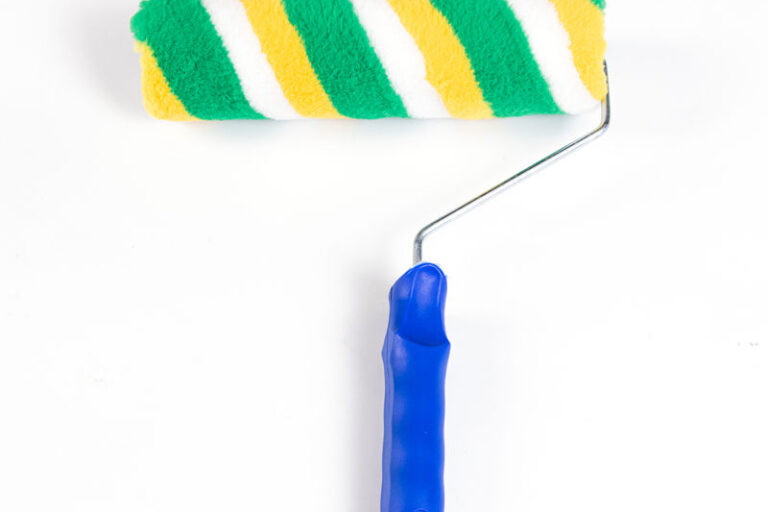 9inch Green Yellow Stripe Paint Roller Brush for Construction (6) Paint Roller Brush for Construction