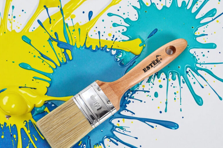 Custom 3pcs Flat Paint Brush Set with Synthetic Bristles (1) Paint Brush Set with Synthetic Bristles