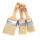 Paint Brush Set with Synthetic BristlesDurable 3-piece flat paint brush set with synthetic bristles and plastic handles, customizable for DIY and industrial applications with OEM support.