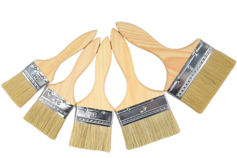 Wholesale Hog Bristle Paint Brushes with Wooden Handles (1) Paint Brushes with Wooden Handles
