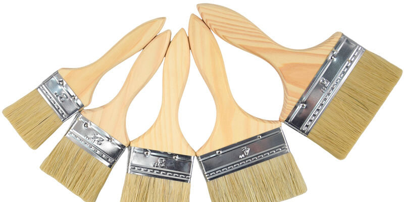 Paint Brushes with Wooden Handles